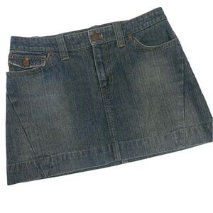 American Eagle Short Blue Denim Jean Skirt Size 4
